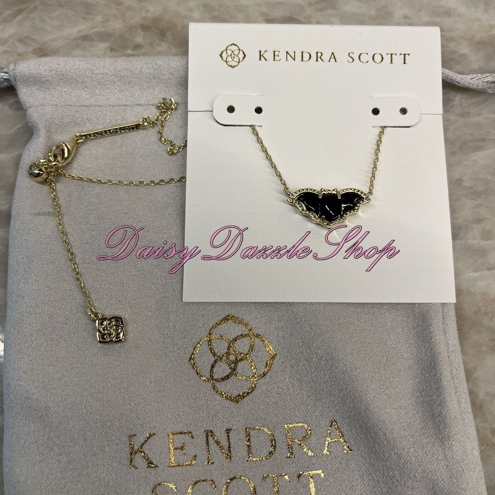 🦇New Kendra Scott Bat Pendant Gold Link Chain Necklace✨